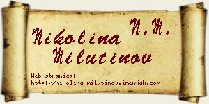 Nikolina Milutinov vizit kartica